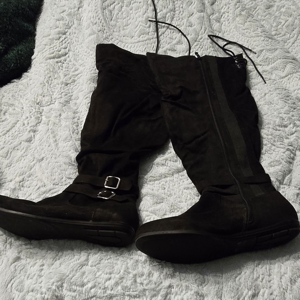Torrid Black Over the Knee Boots with Sleek Design